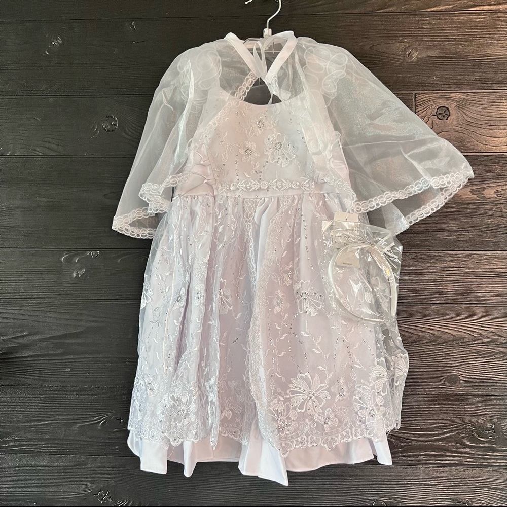 Simran Girls' Christening/Baptismal Dress Set - Available in Various Sizes
